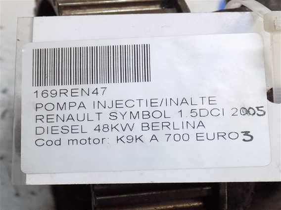 POMPA INJECTIE/INALTE Renault Symbol diesel 2005 - Poza 4