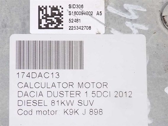 CALCULATOR MOTOR Dacia Duster diesel 2012 - Poza 5
