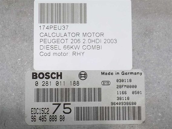 CALCULATOR MOTOR Peugeot 206 diesel 2003 - Poza 3