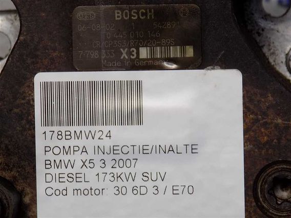 POMPA INJECTIE/INALTE BMW X5 diesel 2007 - Poza 4