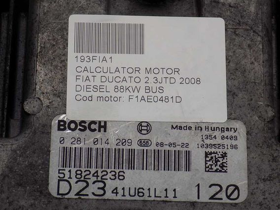 CALCULATOR MOTOR Fiat Ducato diesel 2008 - Poza 4