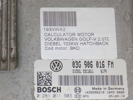 CALCULATOR MOTOR Volkswagen Golf-V diesel 2005 - Poza 3