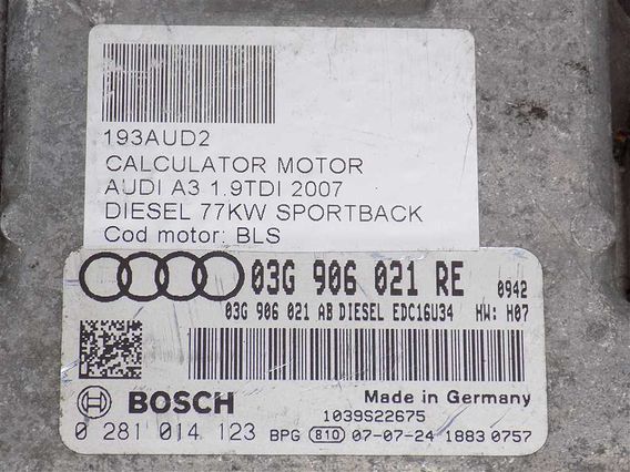 CALCULATOR MOTOR Audi A3 diesel 2007 - Poza 3