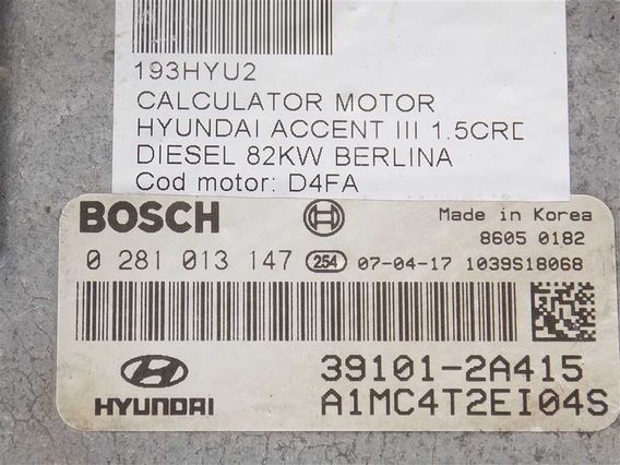 CALCULATOR MOTOR Hyundai Accent III diesel 2007 - Poza 3