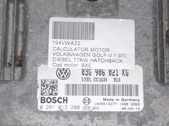 CALCULATOR MOTOR Volkswagen Golf-V diesel 2006 - Poza 3