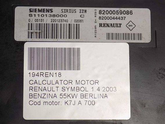 CALCULATOR MOTOR Renault Symbol benzina 2003 - Poza 3