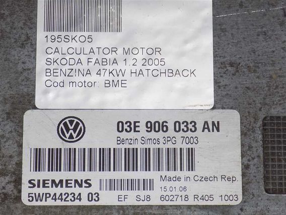 CALCULATOR MOTOR Skoda Fabia benzina 2005 - Poza 3