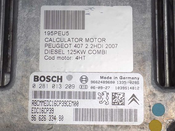 CALCULATOR MOTOR Peugeot 407 diesel 2007 - Poza 4
