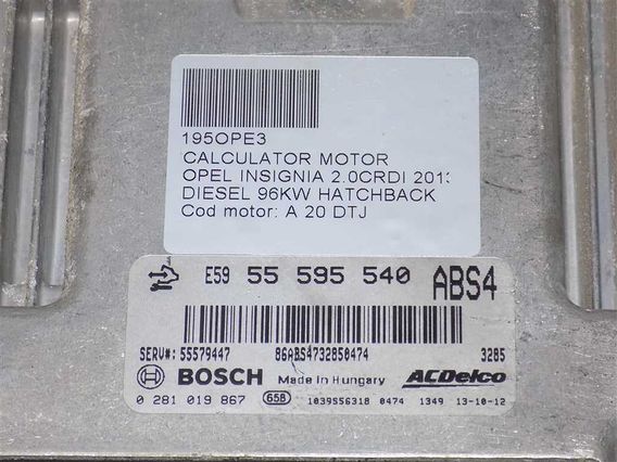 CALCULATOR MOTOR Opel Insignia diesel 2013 - Poza 3