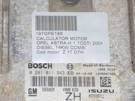 CALCULATOR MOTOR Opel Astra-H diesel 2004 - Poza 3