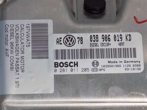 CALCULATOR MOTOR Volkswagen Passat diesel 2003 - Poza 3