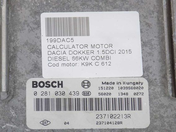 CALCULATOR MOTOR Dacia Dokker diesel 2015 - Poza 3