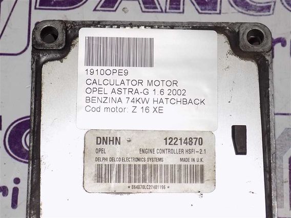 CALCULATOR MOTOR Opel Astra-G benzina 2002 - Poza 3